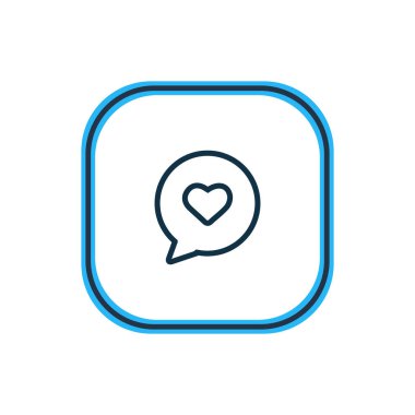 Konuşma balonu simgesini çizgi vektör Illustration. Güzel kutlamak öğe aynı zamanda kullanılabilir sohbet simgesi öğesi olarak.