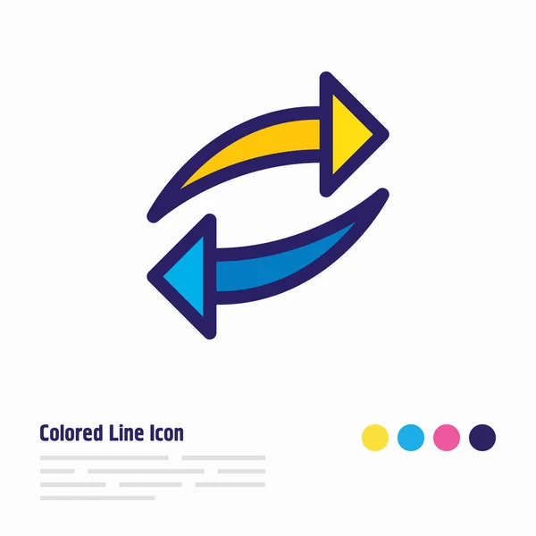 Ilustración de la línea de color icono de actualización. Hermoso elemento de música también se puede utilizar como elemento icono de compartir . — Foto de Stock