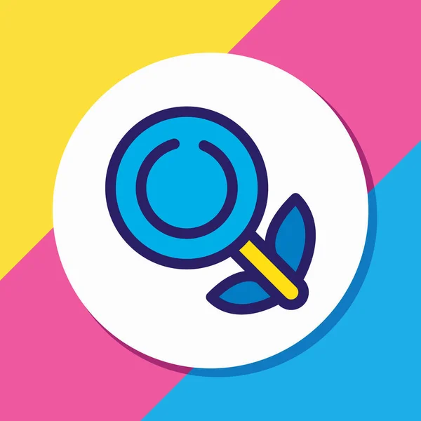 illustration of organic search icon colored line. Beautiful advertising element also can be used as magnifier icon element.