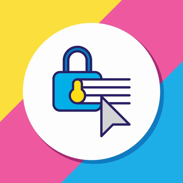illustration of security setting icon colored line. Beautiful privacy element also can be used as password icon element.