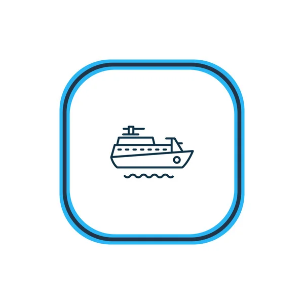 Vector illustration of ship icon line. Beautiful maritime element also can be used as vessel icon element. — Stock Vector