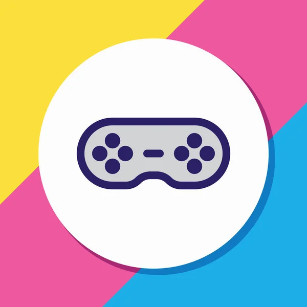 Ilustración vectorial de la línea de color icono del controlador de juego. Hermoso elemento multimedia también se puede utilizar como elemento icono gamepad . — Archivo Imágenes Vectoriales