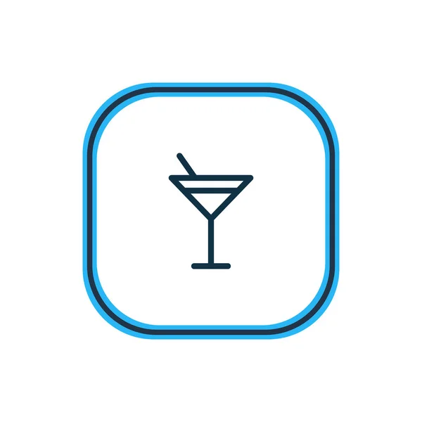 Vector illustration of cocktail icon line. Beautiful holiday element also can be used as martini icon element. — Stock Vector