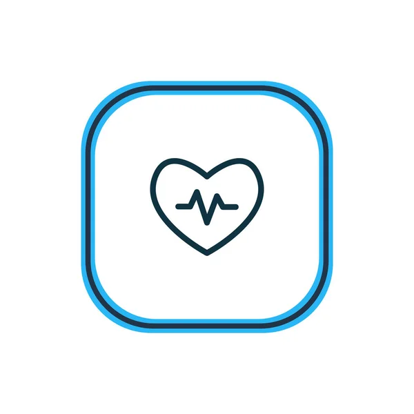 Vector illustration of heartbeat icon line. Beautiful hobby element also can be used as pulse icon element. — Stock Vector