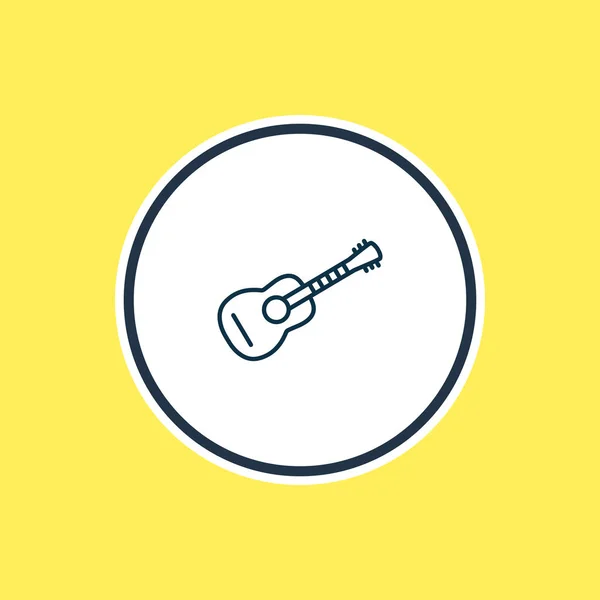 Illustratie van gitaar pictogram lijn. Prachtige lifestyle element kan ook gebruikt worden als akoestische pictogram element. — Stockfoto