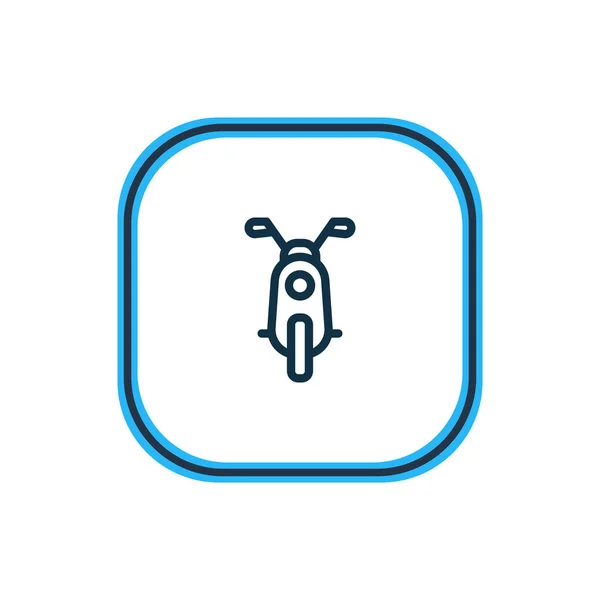 Ilustración de la línea icono moto. Hermoso elemento de tránsito también se puede utilizar como elemento icono de la motocicleta . —  Fotos de Stock