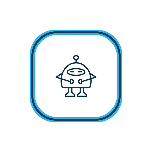 Illustration of robots icon line. Beautiful activities element also can be used as chatbot icon element. — Stock Photo, Image