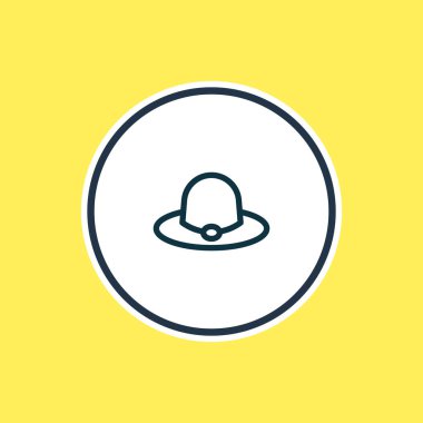 şapka simgesi satır Illustration. Güzel Turizm öğesi de şapkası Icon öğesi olarak kullanılabilir.