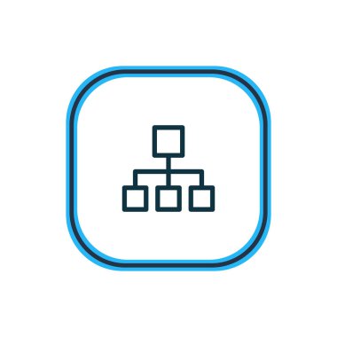 yapısı simgesi satır Illustration. Güzel bir müzik öğesi hiyerarşi simgesi öğesi da kullanılabilir.