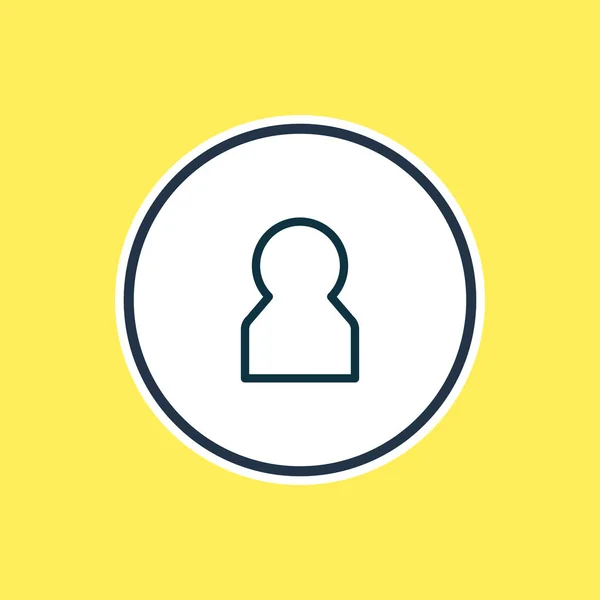 Illustrazione della linea icona membro. Bellissimo elemento di contatto può anche essere utilizzato come elemento icona del profilo . — Foto Stock