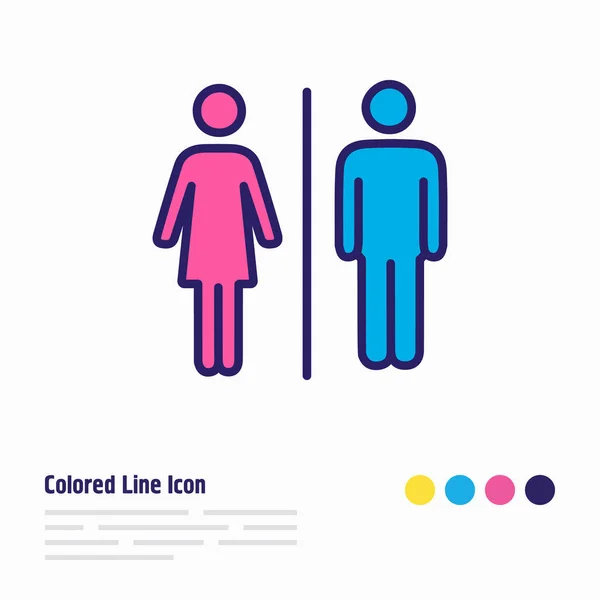 Vector illustration of bathroom icon colored line. Beautiful vacation element also can be used as wc icon element. — Stock Vector