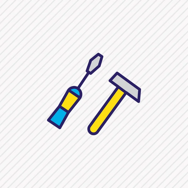 Vector illustration of carpentry icon colored line. Beautiful entertainment element also can be used as tool icon element. — Stock Vector