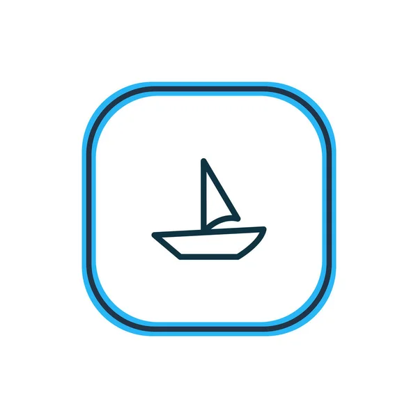 Vector illustration of boat icon line. Beautiful camp element also can be used as yacht icon element. — Stock Vector