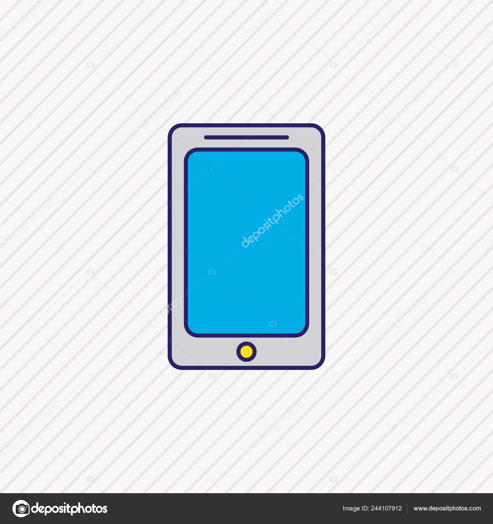 Vector Illustration Of Phone Icon Colored Line Beautiful Laptop Element Also Can Be Used As Smartphone Icon Element Vector Image By C Gwisl Vector Stock