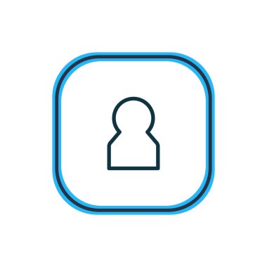 Üye simgesi çizgi vektör Illustration. Güzel topluluk öğe de profil simgesi öğesi olarak kullanılabilir.