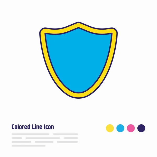 Vector illustration of shield icon colored line. Beautiful web element also can be used as protection icon element.