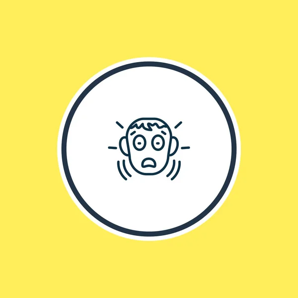 illustration of fear icon line. Beautiful emotions element also can be used as frightened icon element.