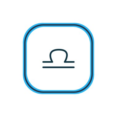 Terazi simgesi çizgi vektör Illustration. Güzel Astroloji öğesi de simgesi eleman olarak kullanılabilir..