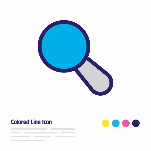 Ilustración de la línea de color icono de búsqueda. Hermoso elemento multimedia también se puede utilizar como elemento icono de aumento . — Foto de Stock