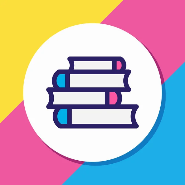 Illustration de l'icône de conférence ligne colorée. Bel élément de lecture de livre peut également être utilisé comme élément icône étagère . — Photo