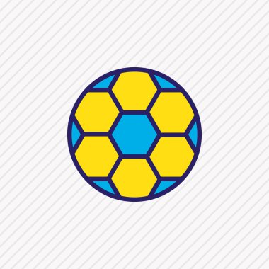 topu simgesini gösterimi satır renkli. Güzel bilim öğesi de spor simgesi öğesi olarak kullanılabilir.