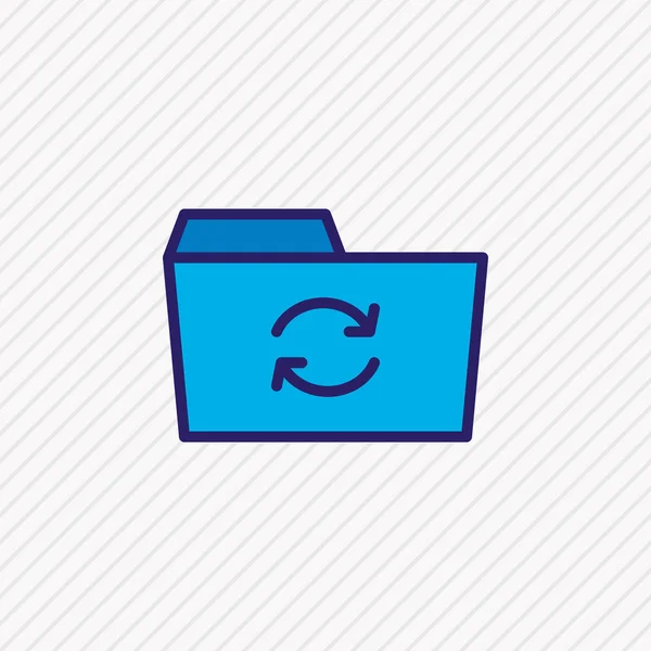 Ilustracja ikona odświeżania kolorowych linii. Piękny folder elementu można również jako element ikona recyklingu. — Zdjęcie stockowe