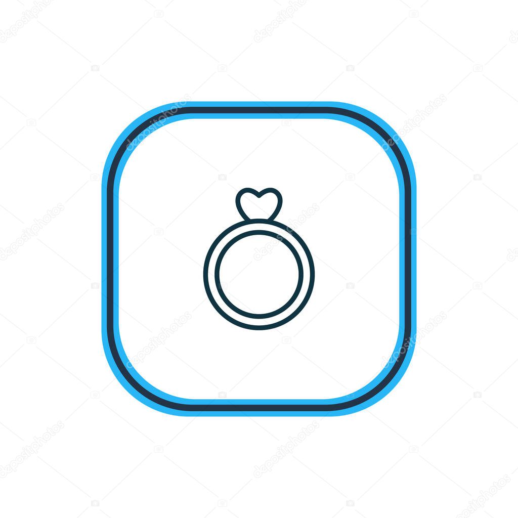 illustration of ring icon line. Beautiful passion element also can be used as engagement icon element.