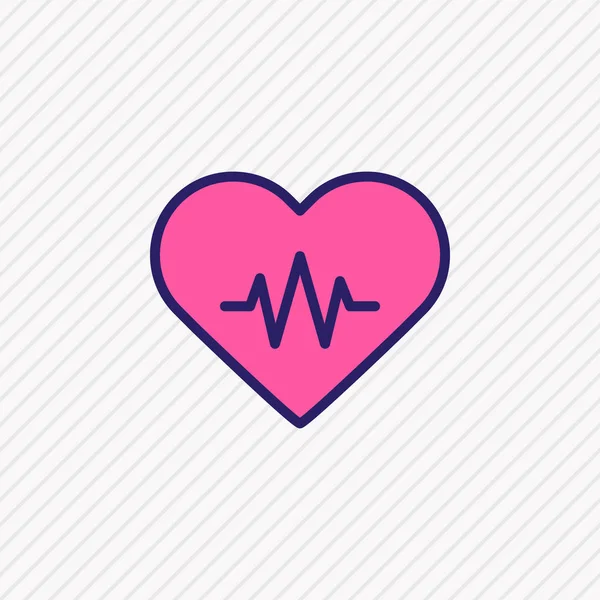 Ilustración vectorial de la línea de color icono latido del corazón. Hermoso elemento de salud también se puede utilizar como elemento icono de pulso . — Archivo Imágenes Vectoriales