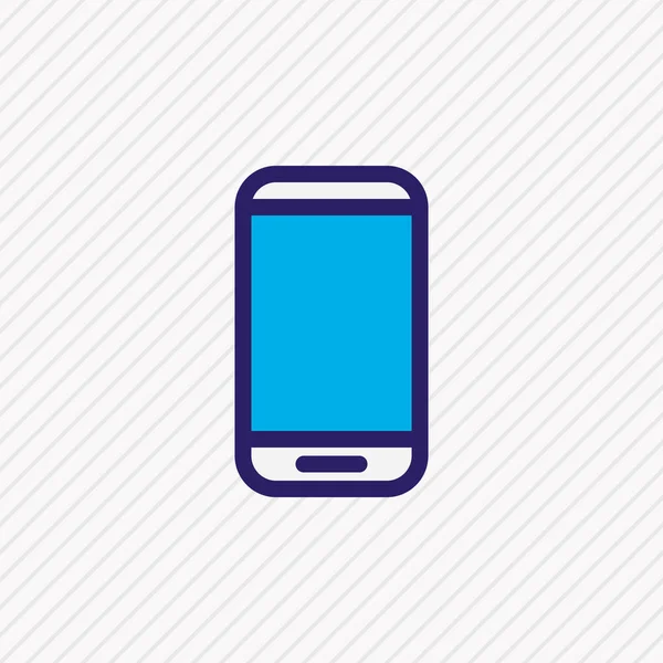 Ilustração do ícone do telefone linha colorida. Elemento de mídia bonita também pode ser usado como elemento ícone do smartphone . — Fotografia de Stock