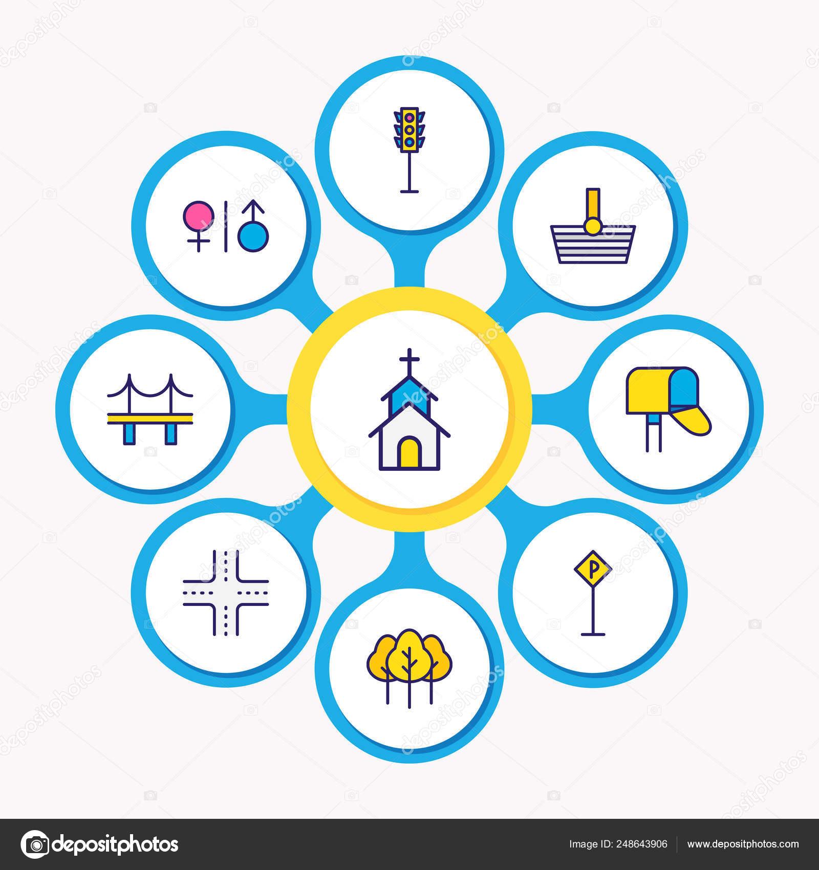 Vector Illustration Of 9 Infrastructure Icons Colored Line Editable Set Of Church Post Box Parking Sign And Other Icon Elements Vector Image By C Gwisl Vector Stock Vector Illustration Of 9 Infrastructure Icons Colored Line Editable Set Of Church Post Box Parking Sign And Other Icon Elements Vector Image By C Gwisl Vector Stock