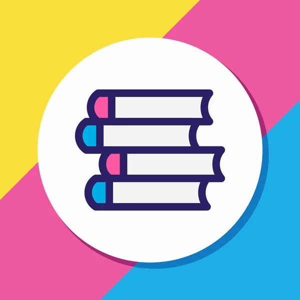 Vectorillustratie van publiceren pictogram gekleurde lijn. Prachtig boek lezing element kan ook gebruikt worden als schoolbook pictogram element. — Stockvector
