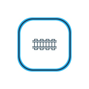 Demiryolu simgesi hattı Illustration. Güzel ulaşım öğesi de demiryolu simgesi öğesi olarak kullanılabilir.