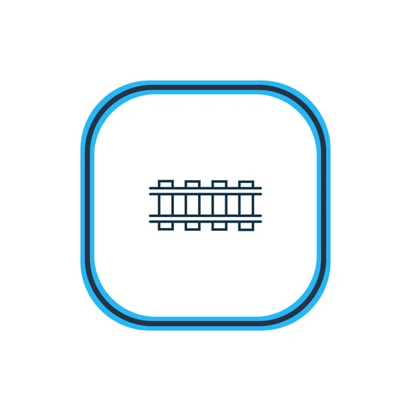 Illustrazione della linea di icone ferroviarie. Bellissimo elemento di trasporto può anche essere utilizzato come elemento icona della ferrovia . — Foto Stock