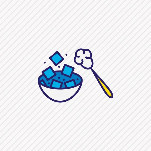 illustration of sugar spoon icon colored line. Beautiful utensil element also can be used as teaspoon icon element.