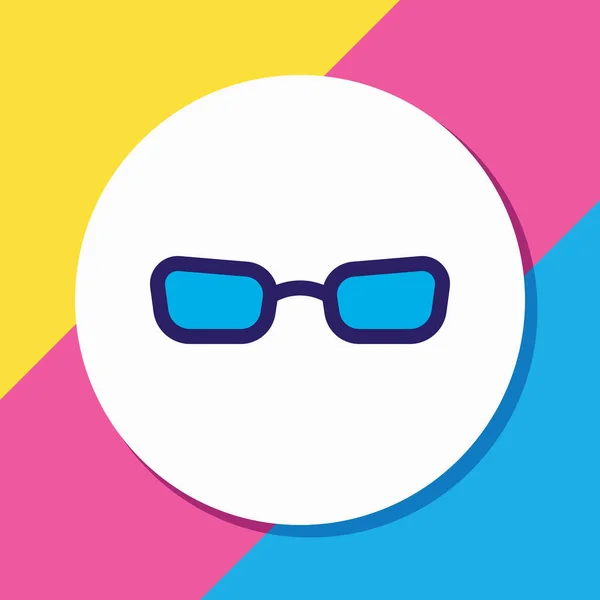 Illustration de lunettes icône ligne de couleur. Bel élément de divertissement peut également être utilisé comme élément icône de lunettes de soleil. — Photo