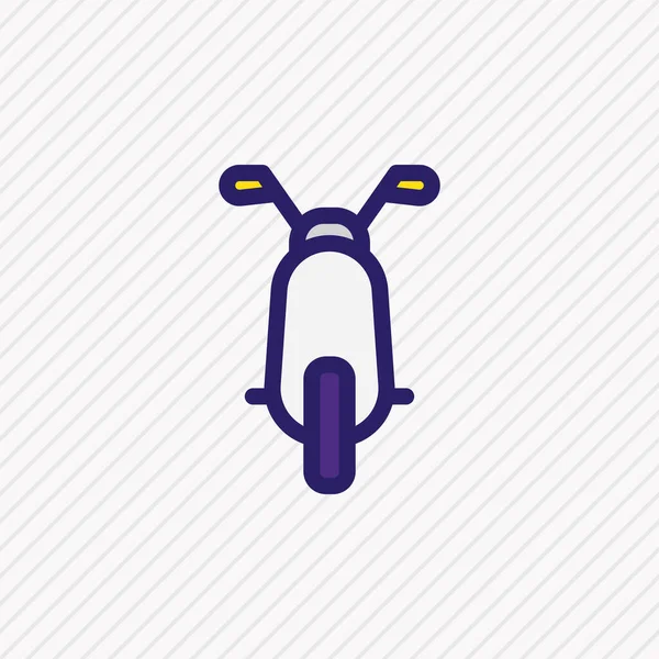 Иллюстрация иконки мотоцикла цветной линии. Транзитный элемент также можно использовать в качестве иконы мотоцикла . — стоковое фото