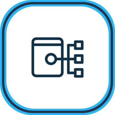 Sitemap simge satırının vektör illüstrasyonu. Güzel reklam öğesi site yapısı simgesi olarak da kullanılabilir.