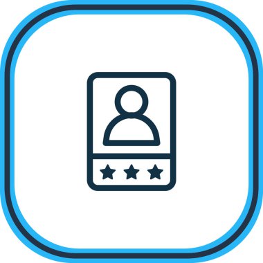 Müşteri ifadeleri ikon satırının çizimi. Güzel reklam ögesi aynı zamanda istemci memnuniyeti ögesi olarak da kullanılabilir.