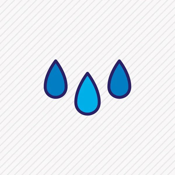 Illustration of drops icon colored line. Beautiful meteorology element also can be used as rain icon element. — Stock Photo, Image