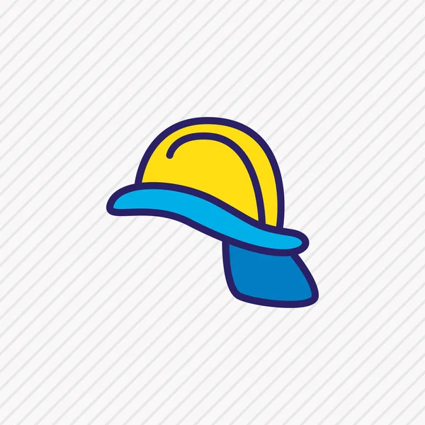 Illustration of helmet icon colored line. Beautiful necessity element also can be used as hardhat icon element. — Stock Photo, Image