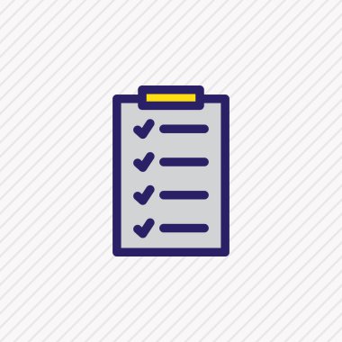 Liste simgesi renkli satırın vektör illüstrasyonu. Güzel tatil ögesi ayrıca pano simgesi ögesi olarak da kullanılabilir.