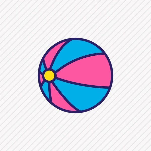 Vektor-Illustration des Beachball-Symbols farbige Linie. Schönes Urlaubselement kann auch als aufblasbares Icon-Element verwendet werden. — Stockvektor