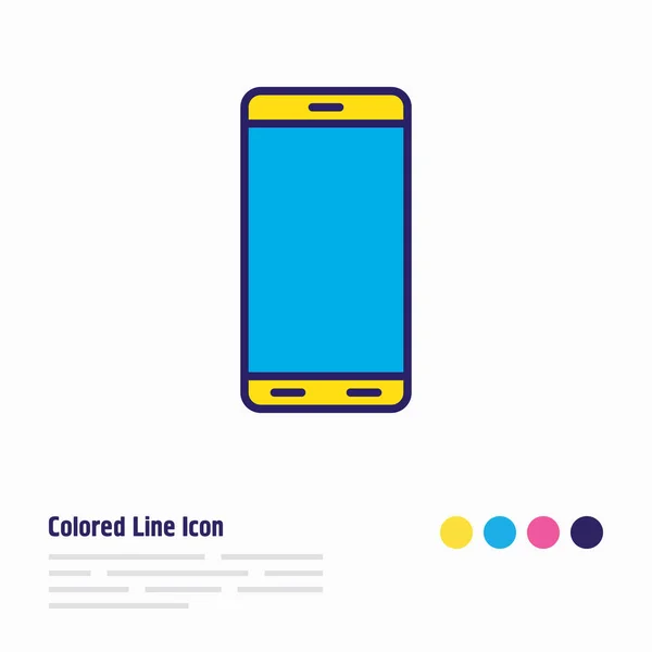 illustration of phone icon colored line. Beautiful device element also can be used as smartphone icon element.