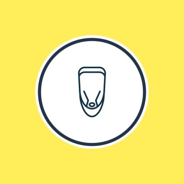 Sidikli ikon çizgisinin vektör çizimi. Güzel tuvalet elementleri aynı zamanda umumi pisuar simgesi olarak da kullanılabilir.