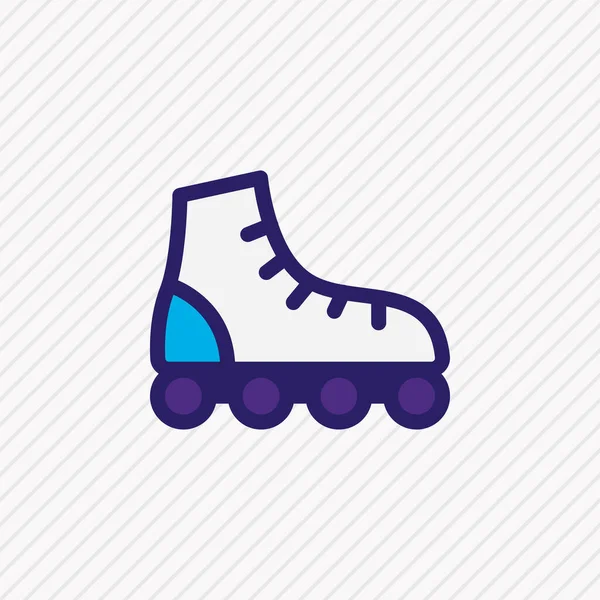 Ilustración vectorial de la línea de color icono de patines. Hermoso elemento de tránsito también se puede utilizar como elemento icono de patinaje. — Vector de stock