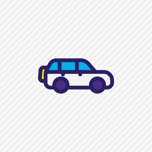 Vector illustration of suv icon colored line. Beautiful vehicle element also can be used as jeep icon element. — Stock Vector