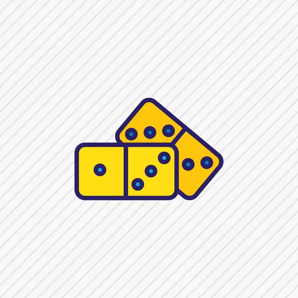 Illustration of domino icon colored line. Beautiful hobby element also can be used as gambling icon element. — Stock Photo, Image