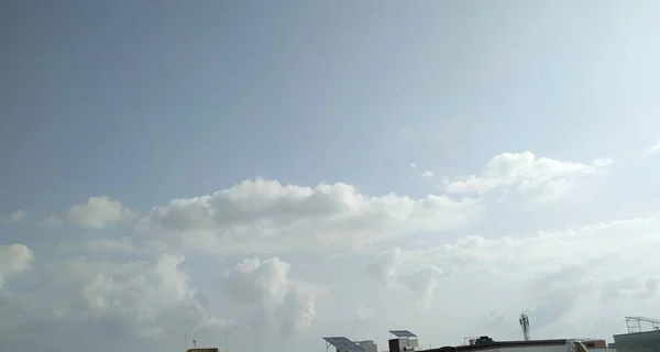 Manhã Tempo Céu Vista Cloudscapes Céu Azul Paisagem — Fotografia de Stock