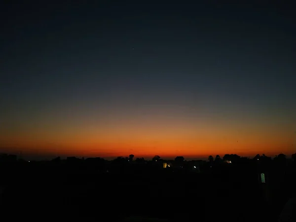 Noite Tempo Céu Vista Laranja Céu Kite Festival Fundo Bonito — Fotografia de Stock