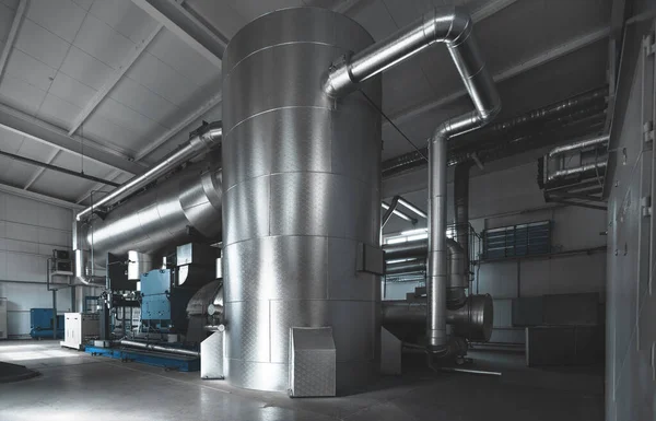 Rankine Organic Cycle Turbine Orc Turbine Installed Boiler Room Blue — Stock Photo, Image